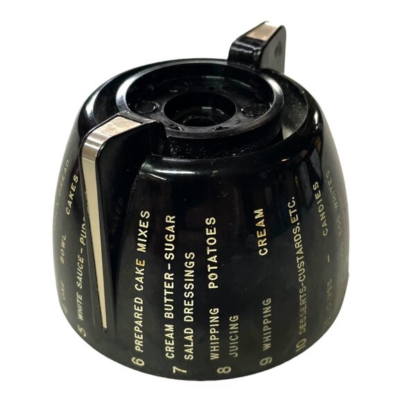 Vintage Sunbeam Mixmaster Model 12 Speed Dial Knob Black Gold Replacement Part - Picture 6 of 12